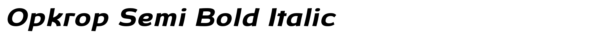 Opkrop Semi Bold Italic image
